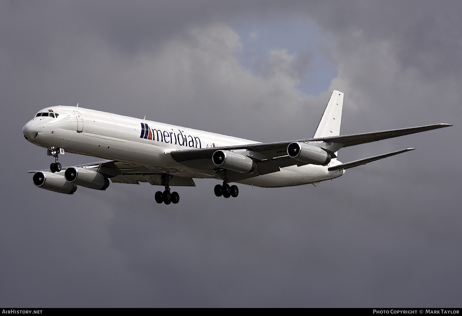 Aircraft Photo of 9G-AXB | McDonnell Douglas DC-8-63(F) | Meridian Airways | AirHistory.net #730174