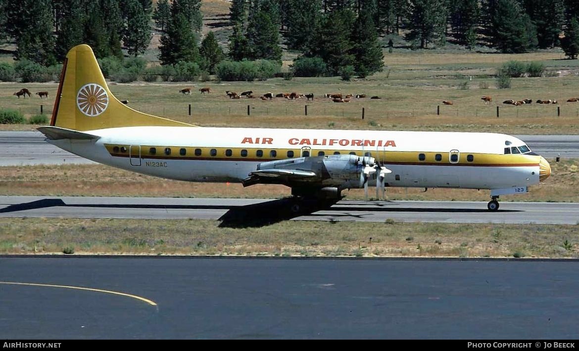Aircraft Photo of N123AC | Lockheed L-188C Electra | Air California | AirHistory.net #730211