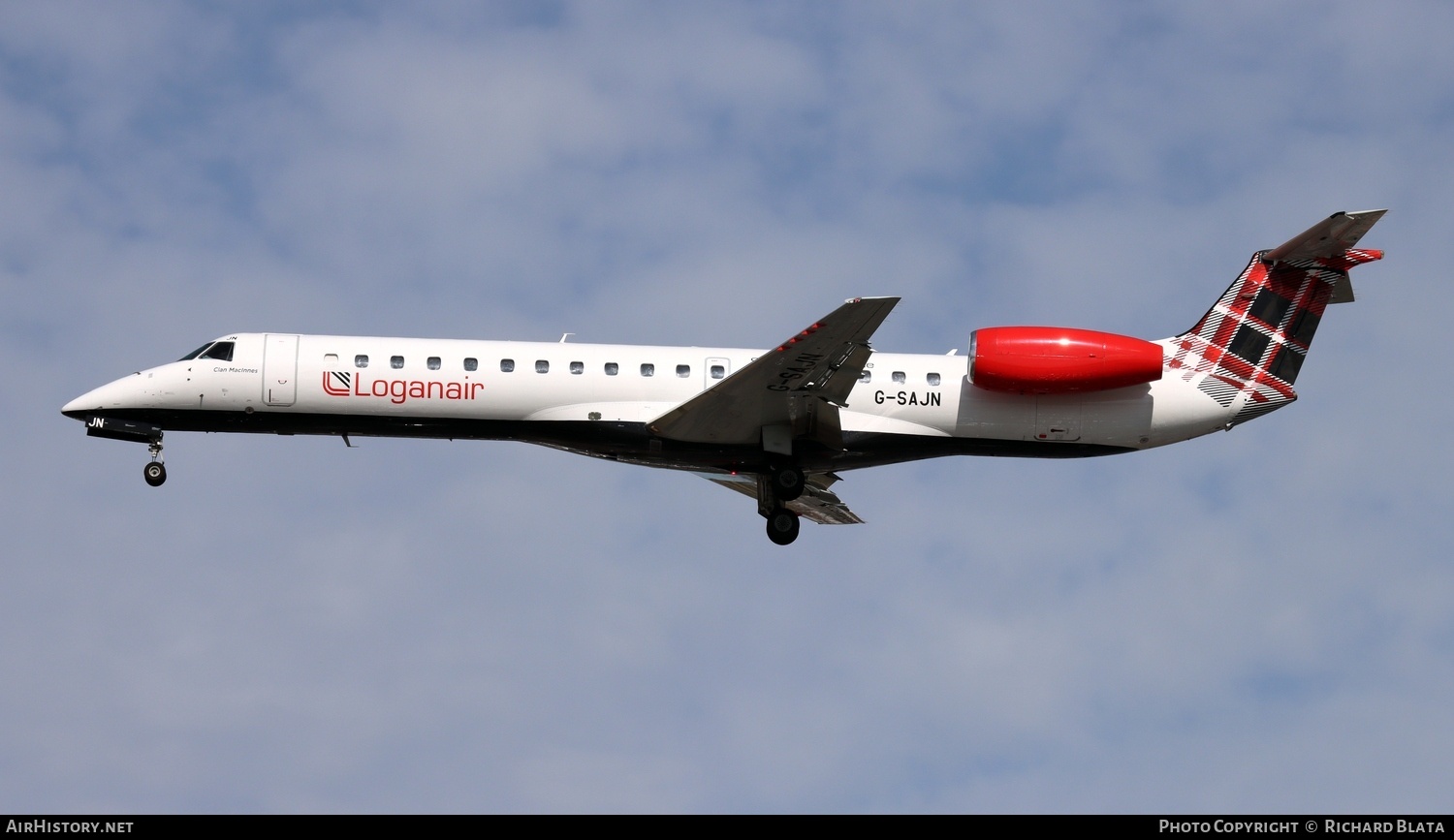 Aircraft Photo of G-SAJN | Embraer ERJ-145EP (EMB-145EP) | Loganair | AirHistory.net #730264