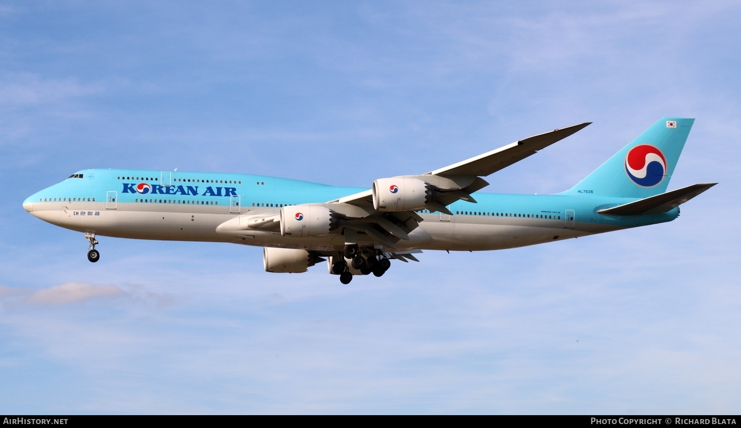 Aircraft Photo of HL7636 | Boeing 747-8B5 | Korean Air | AirHistory.net #730276