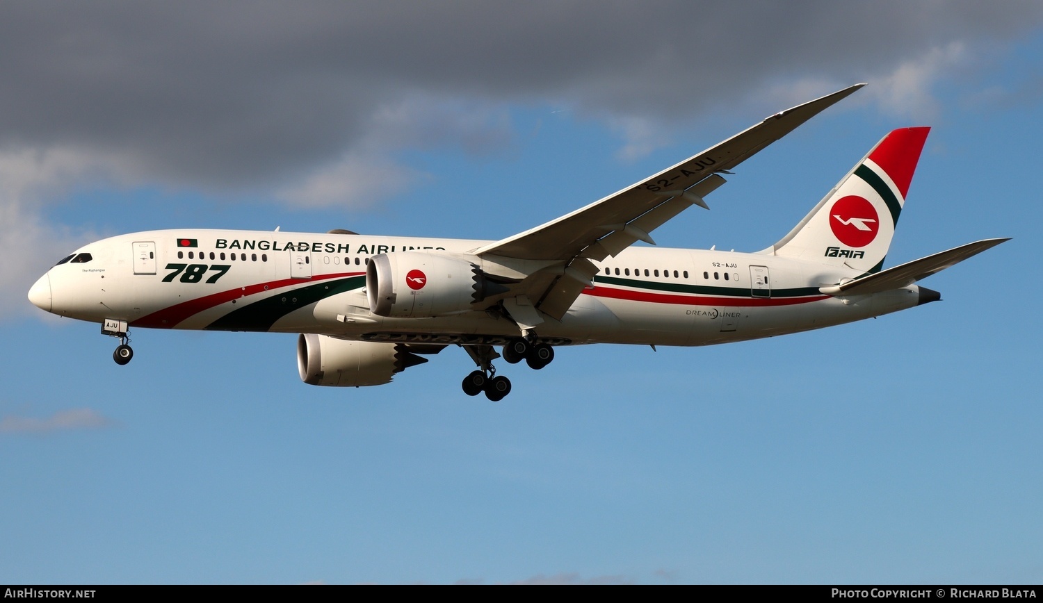 Aircraft Photo of S2-AJU | Boeing 787-8 Dreamliner | Biman Bangladesh Airlines | AirHistory.net #730281