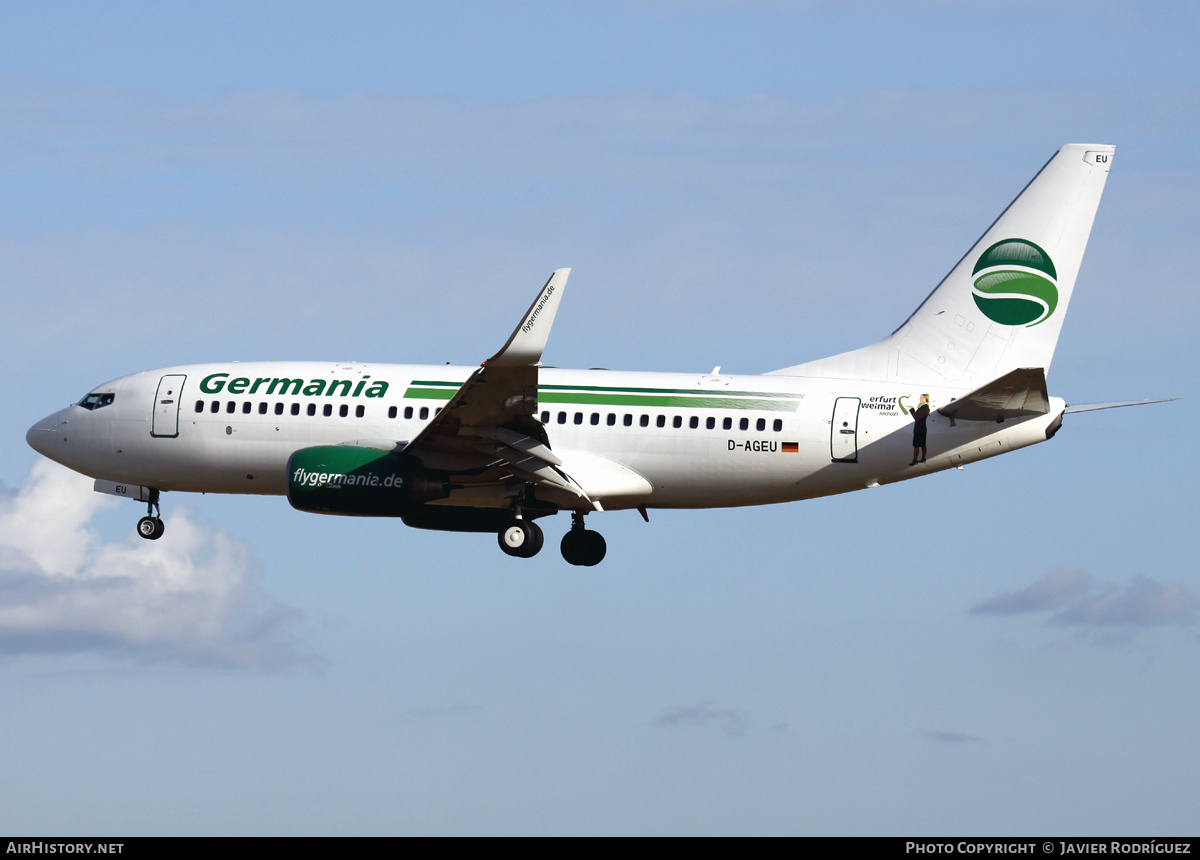 Aircraft Photo of D-AGEU | Boeing 737-75B | Germania | AirHistory.net #730330