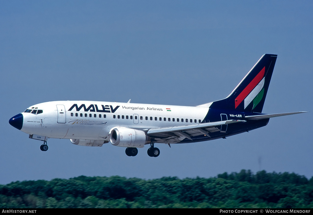 Aircraft Photo of HA-LER | Boeing 737-5K5 | Malév - Hungarian Airlines | AirHistory.net #730394