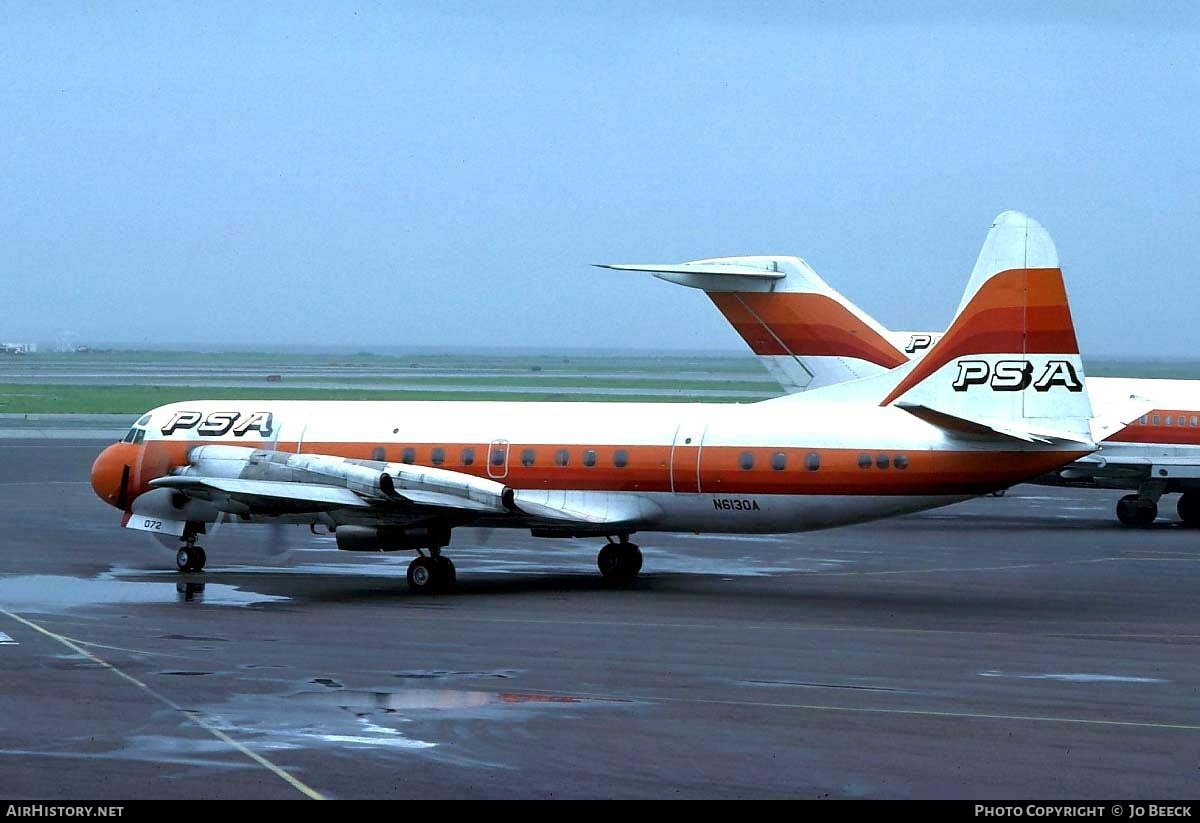 Aircraft Photo of N6130A | Lockheed L-188A Electra | PSA - Pacific Southwest Airlines | AirHistory.net #730522