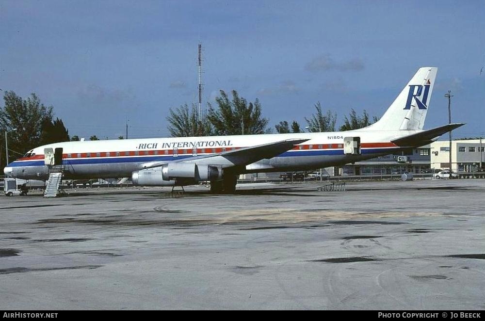 Aircraft Photo of N1804 | McDonnell Douglas DC-8-62 | Rich International Airways | AirHistory.net #730557