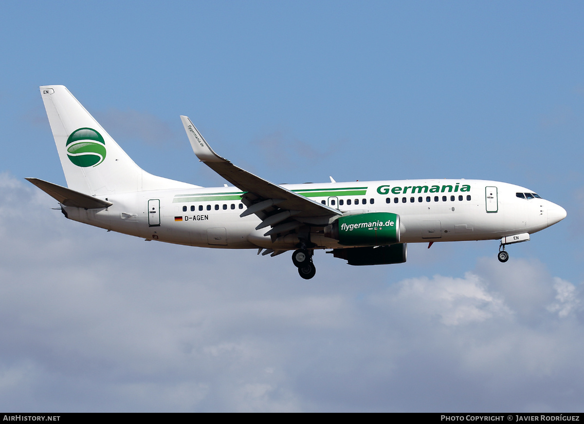 Aircraft Photo of D-AGEN | Boeing 737-75B | Germania | AirHistory.net #730602