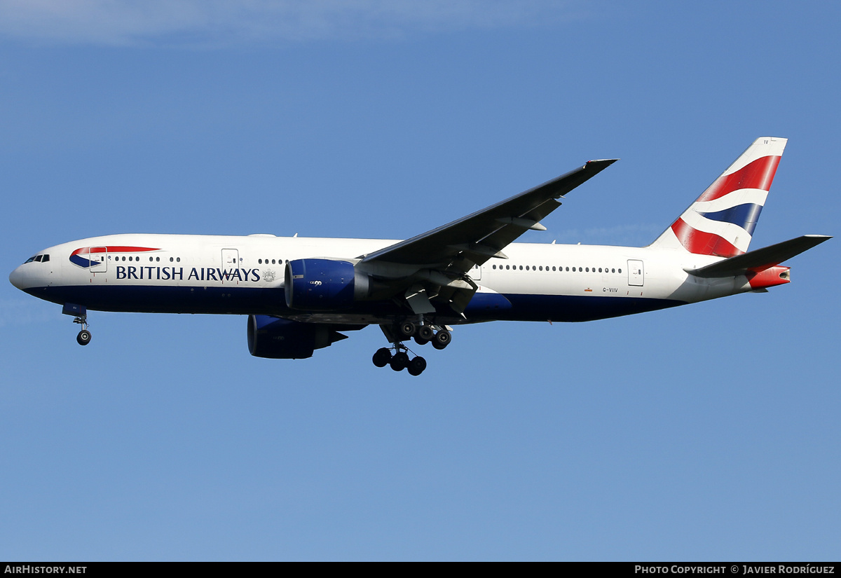 Aircraft Photo of G-VIIV | Boeing 777-236/ER | British Airways | AirHistory.net #730738