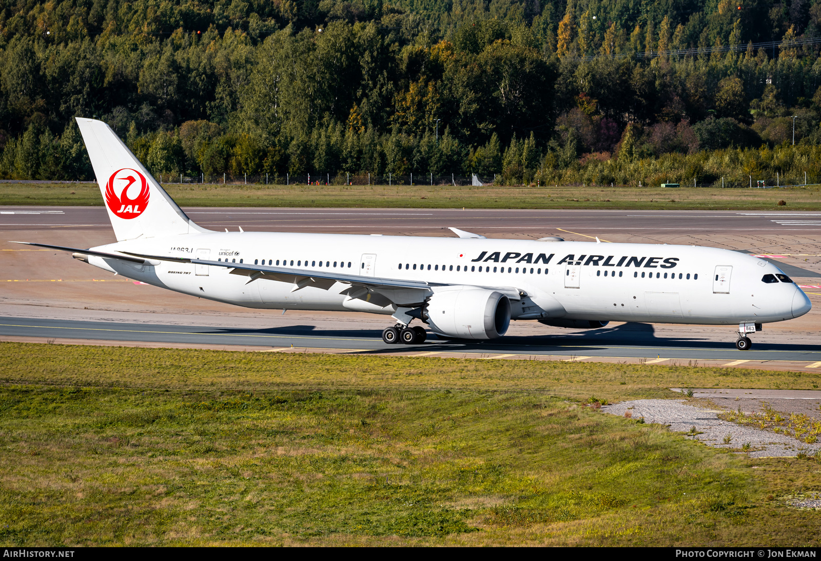 Aircraft Photo of JA863J | Boeing 787-9 Dreamliner | Japan Airlines - JAL | AirHistory.net #730830