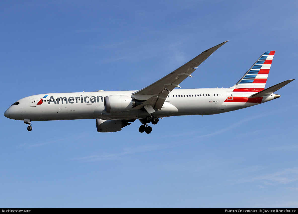 Aircraft Photo of N820AL | Boeing 787-9 Dreamliner | American Airlines | AirHistory.net #730949