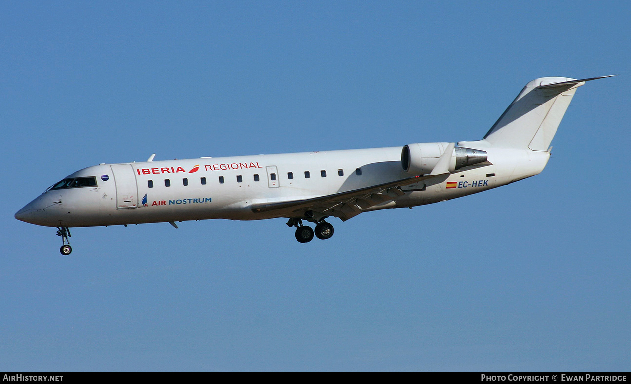 Aircraft Photo of EC-HEK | Bombardier CRJ-200ER (CL-600-2B19) | Iberia Regional | AirHistory.net #731052