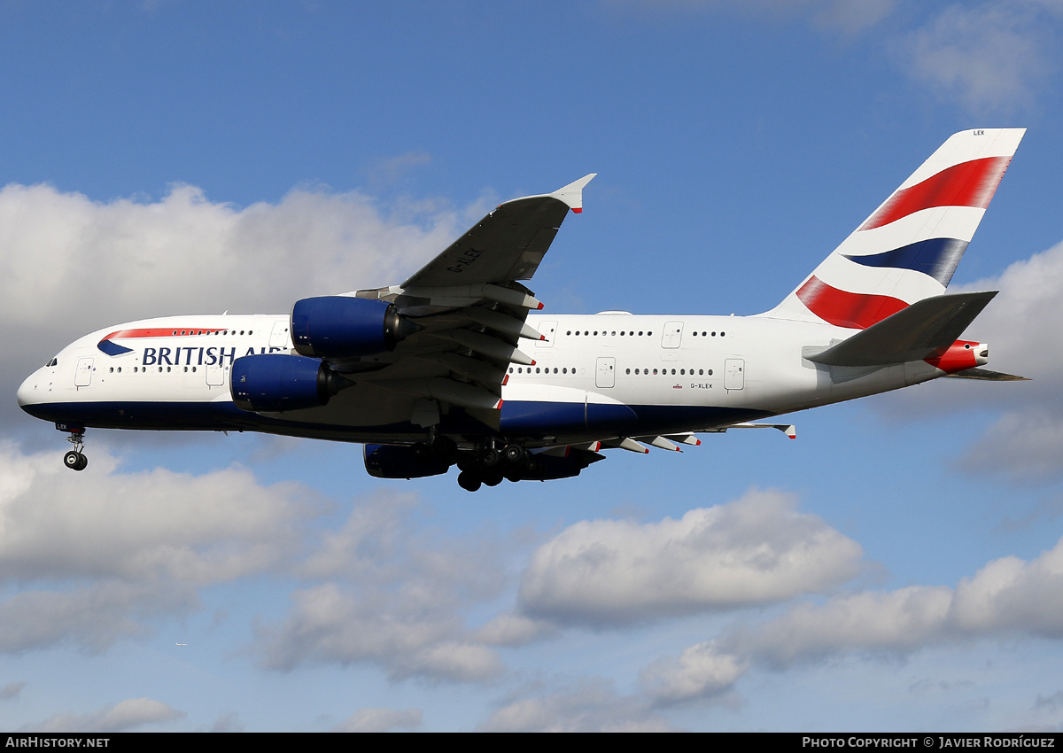 Aircraft Photo of G-XLEK | Airbus A380-841 | British Airways | AirHistory.net #731058