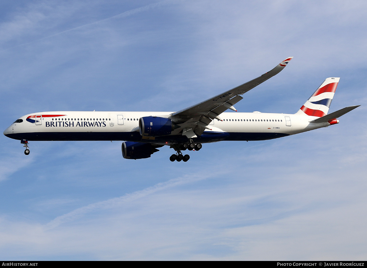 Aircraft Photo of G-XWBA | Airbus A350-1041 | British Airways | AirHistory.net #731267