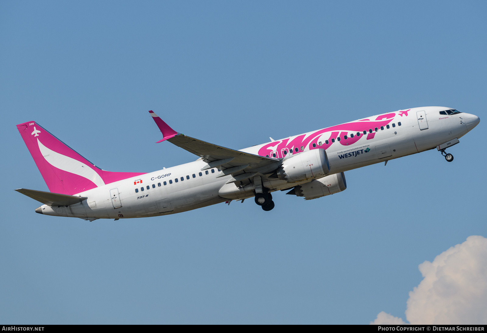 Aircraft Photo of C-GORP | Boeing 737-8 Max 8 | Swoop | AirHistory.net #731339