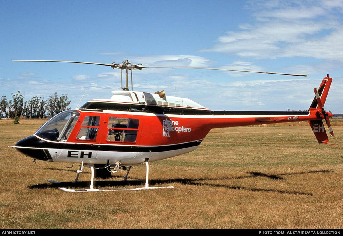 Aircraft Photo of ZK-HEH | Bell 206B-2 JetRanger II | Alpine Helicopters | AirHistory.net #731401