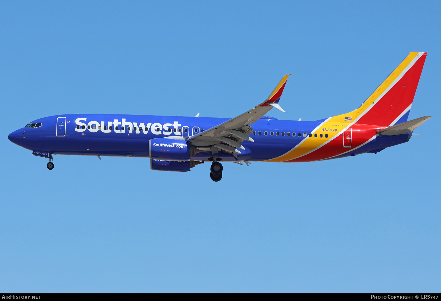 Aircraft Photo of N8307K | Boeing 737-8H4 | Southwest Airlines | AirHistory.net #731559
