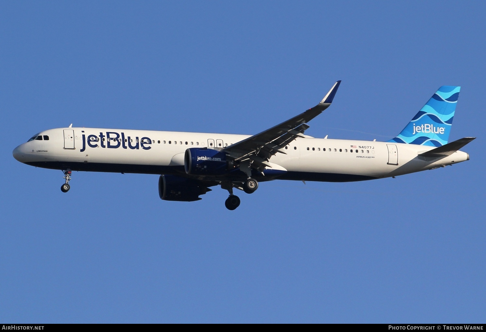 Aircraft Photo of N4077J | Airbus A321-271NX | JetBlue Airways | AirHistory.net #731664
