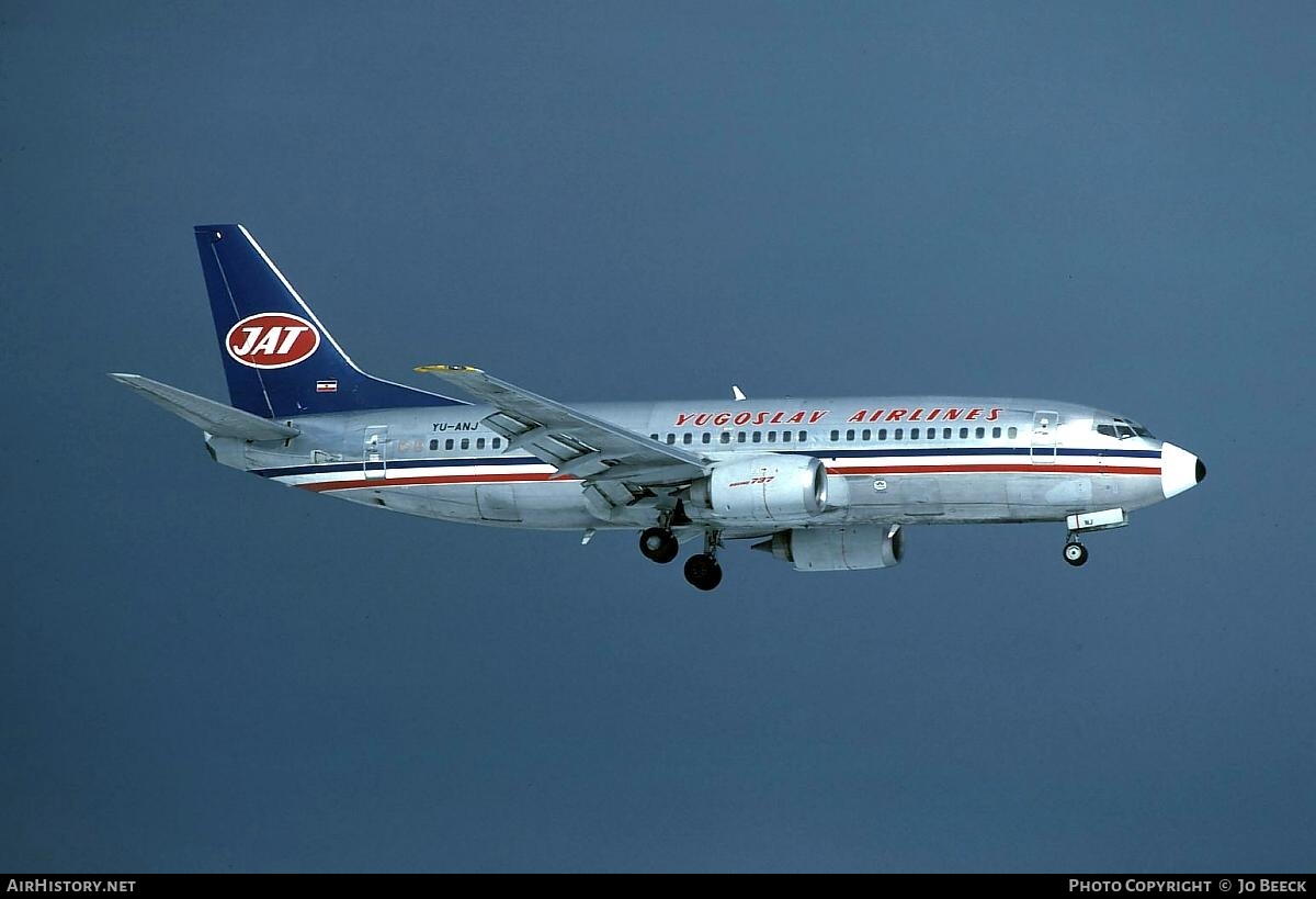 Aircraft Photo of YU-ANJ | Boeing 737-3H9 | JAT Yugoslav Airlines - Jugoslovenski Aerotransport | AirHistory.net #731942