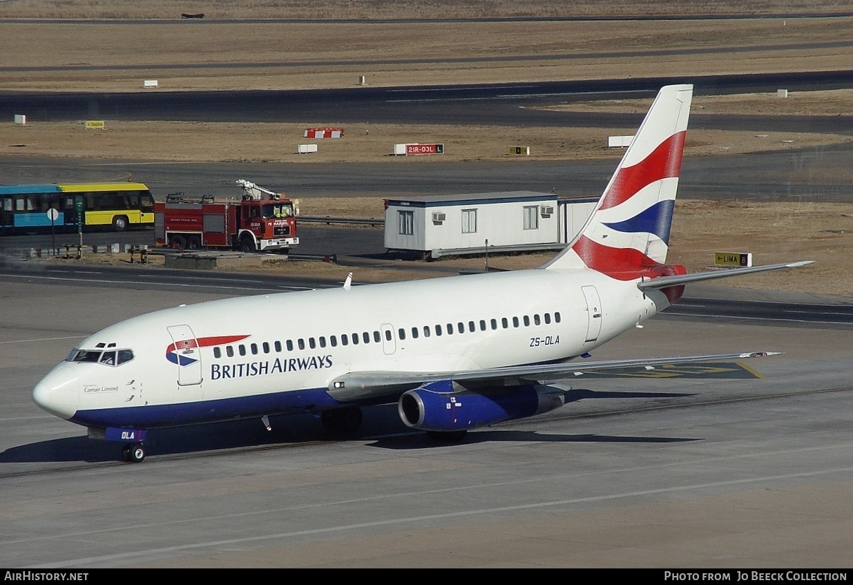 Aircraft Photo of ZS-OLA | Boeing 737-236/Adv | British Airways | AirHistory.net #731944