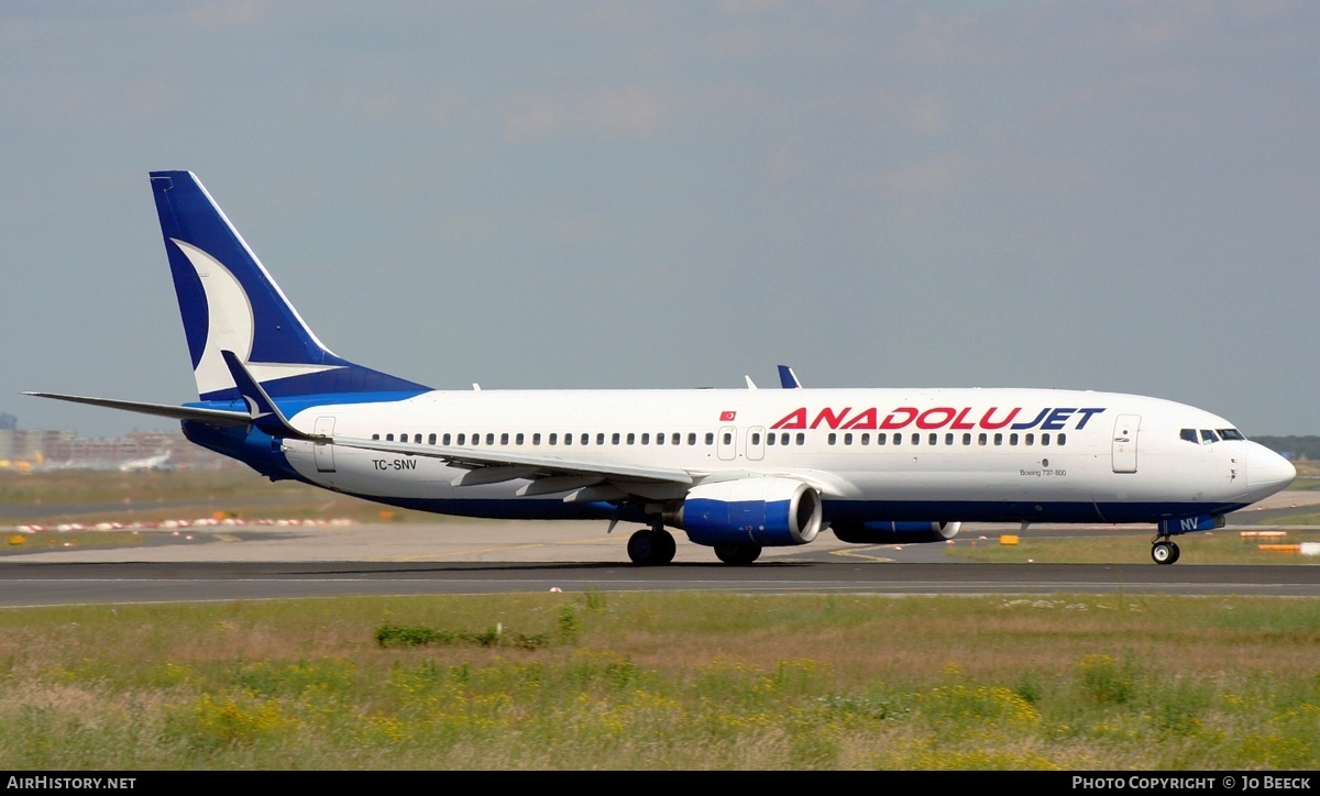 Aircraft Photo of TC-SNV | Boeing 737-86J | AnadoluJet | AirHistory.net #731952