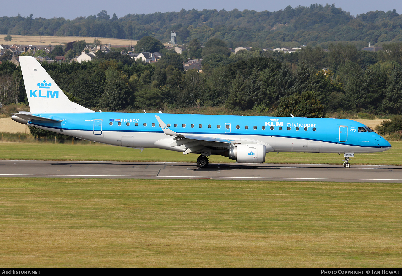 Aircraft Photo of PH-EZV | Embraer 190STD (ERJ-190-100STD) | KLM Cityhopper | AirHistory.net #731962