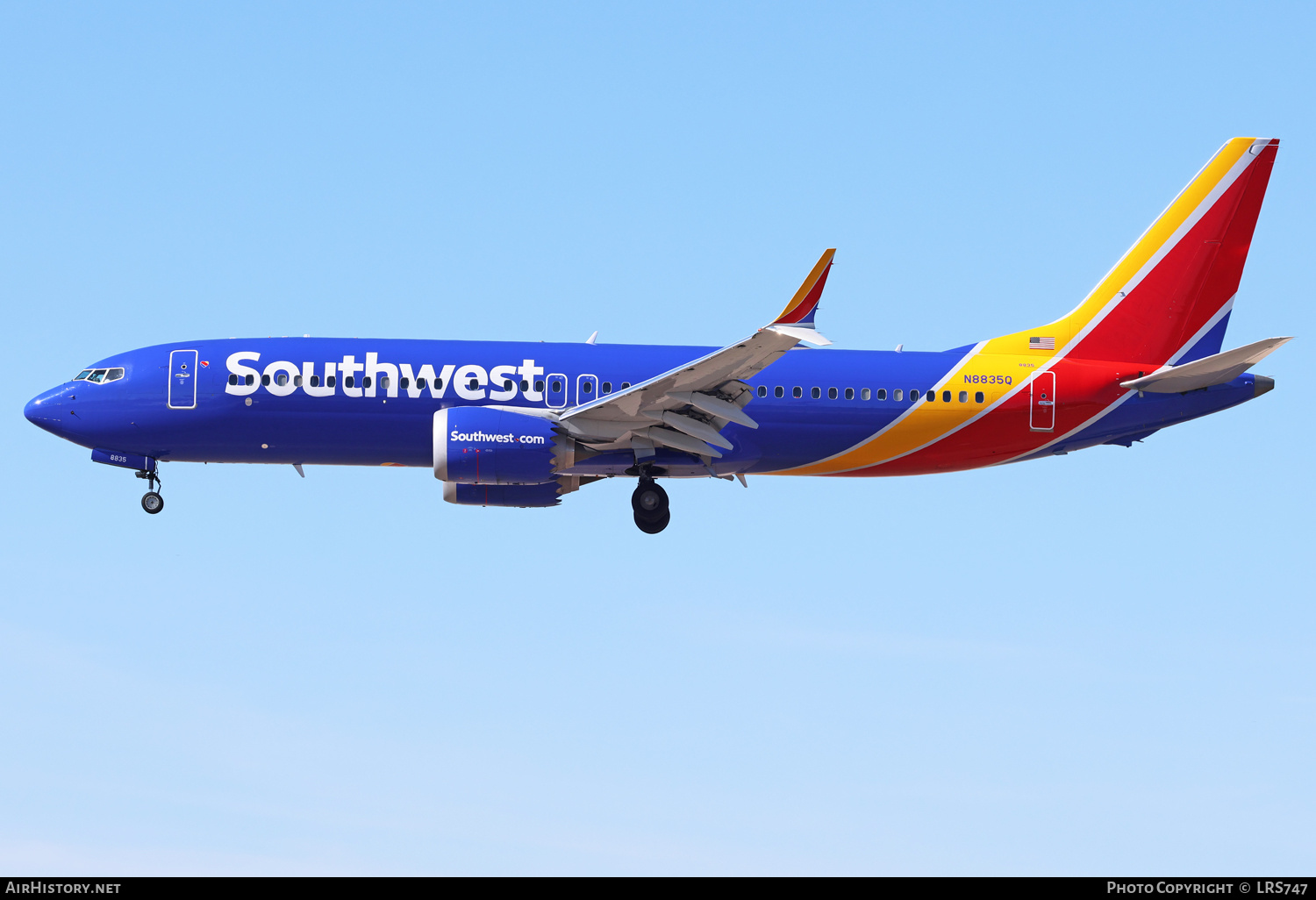 Aircraft Photo of N8835Q | Boeing 737-8 Max 8 | Southwest Airlines | AirHistory.net #732027