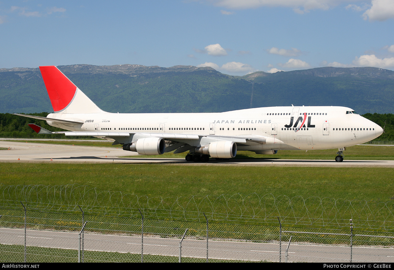 Aircraft Photo of JA8918 | Boeing 747-446 | Japan Airlines - JAL | AirHistory.net #732072