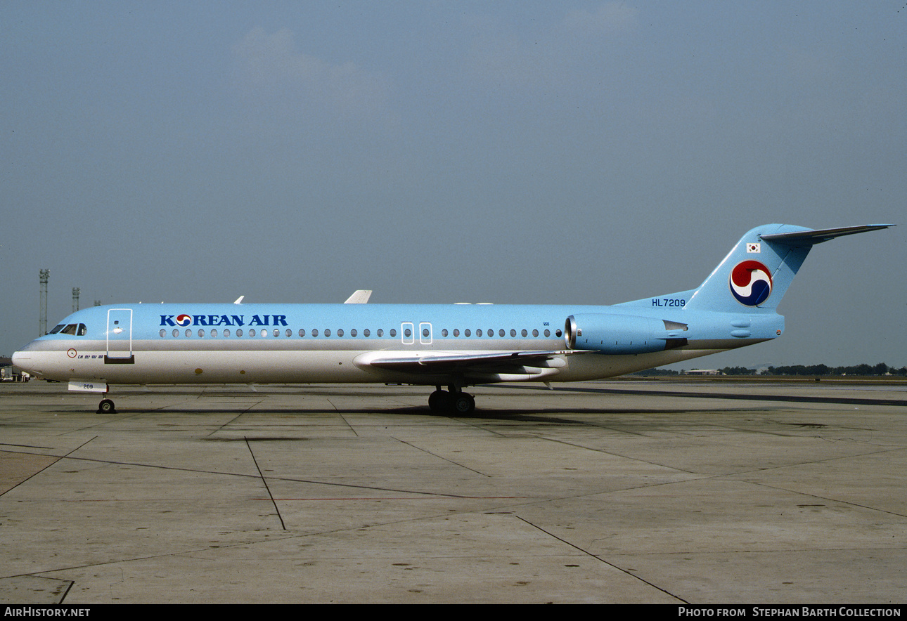 Aircraft Photo of HL7209 | Fokker 100 (F28-0100) | Korean Air | AirHistory.net #732122