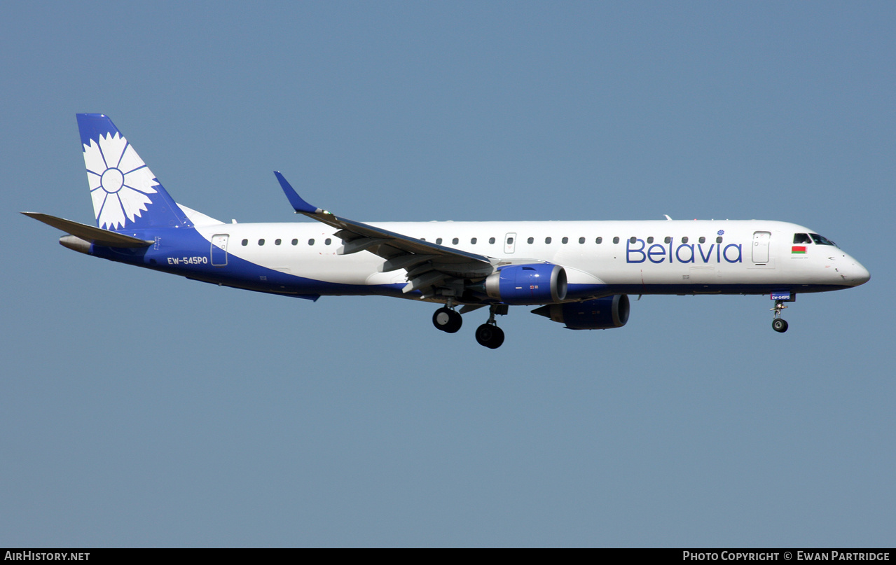Aircraft Photo of EW-545PO | Embraer 195LR (ERJ-190-200LR) | Belavia | AirHistory.net #732182