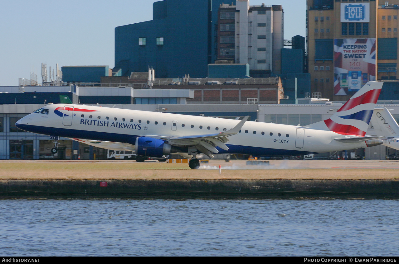 Aircraft Photo of G-LCYX | Embraer 190LR (ERJ-190-100LR) | British Airways | AirHistory.net #732208