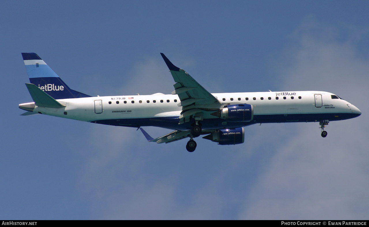Aircraft Photo of N179JB | Embraer 190AR (ERJ-190-100IGW) | JetBlue Airways | AirHistory.net #732254