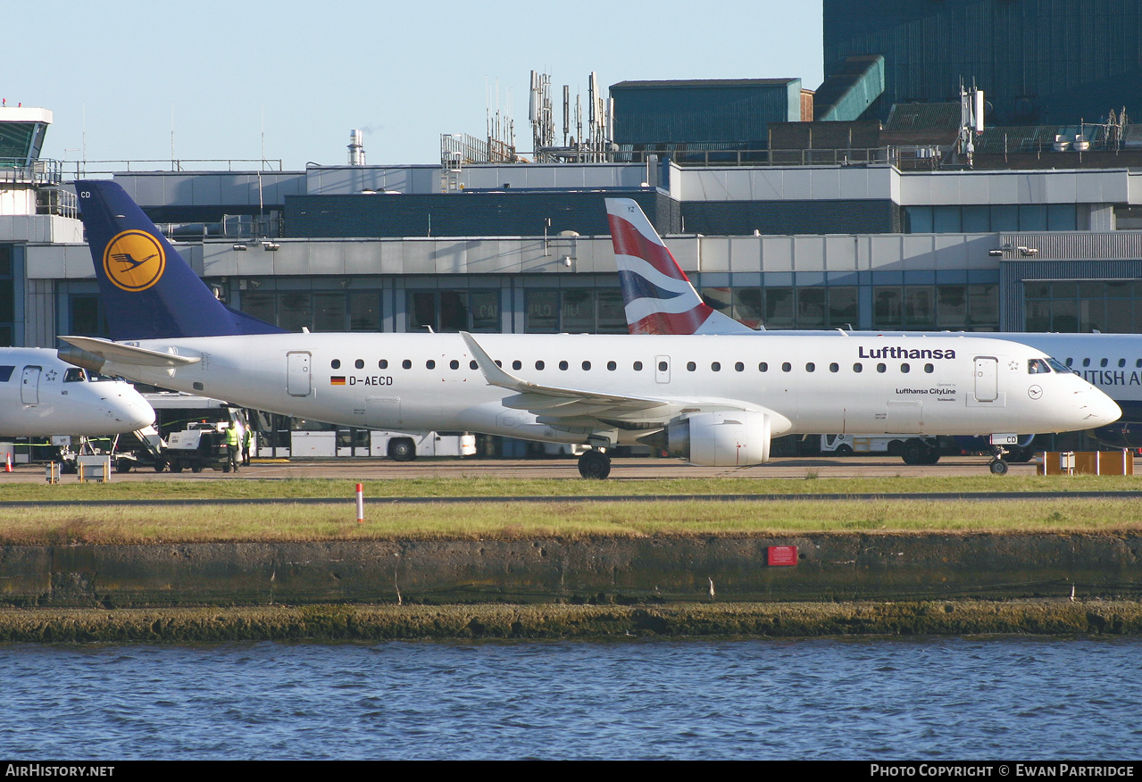 Aircraft Photo of D-AECD | Embraer 190LR (ERJ-190-100LR) | Lufthansa | AirHistory.net #732287