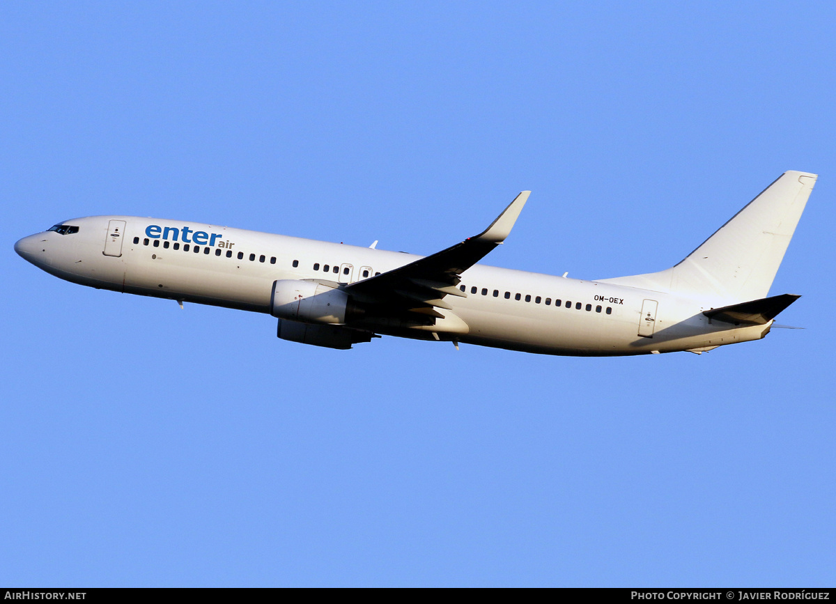 Aircraft Photo of OM-OEX | Boeing 737-82R | Enter Air | AirHistory.net #732301