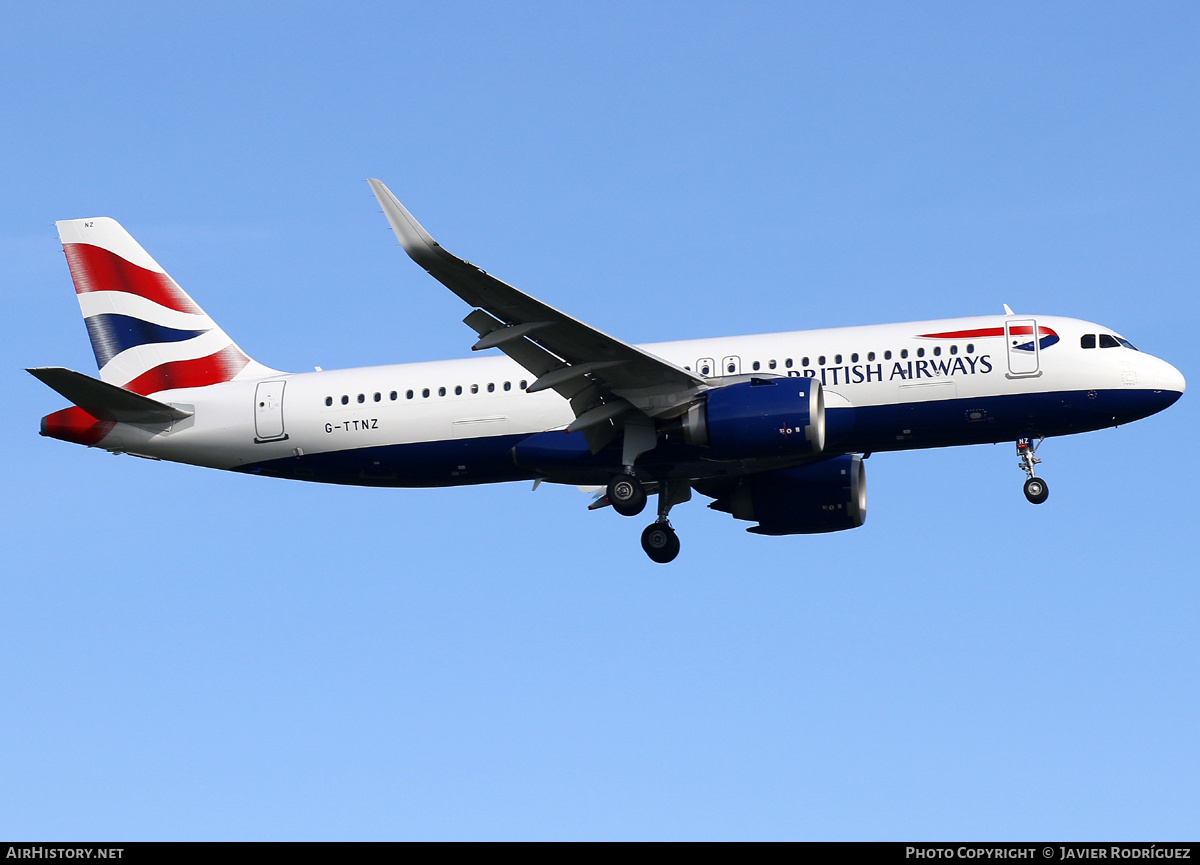 Aircraft Photo of G-TTNZ | Airbus A320-251N | British Airways | AirHistory.net #732309