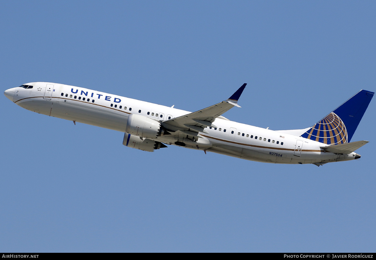 Aircraft Photo of N37504 | Boeing 737-9 Max 9 | United Airlines | AirHistory.net #732336