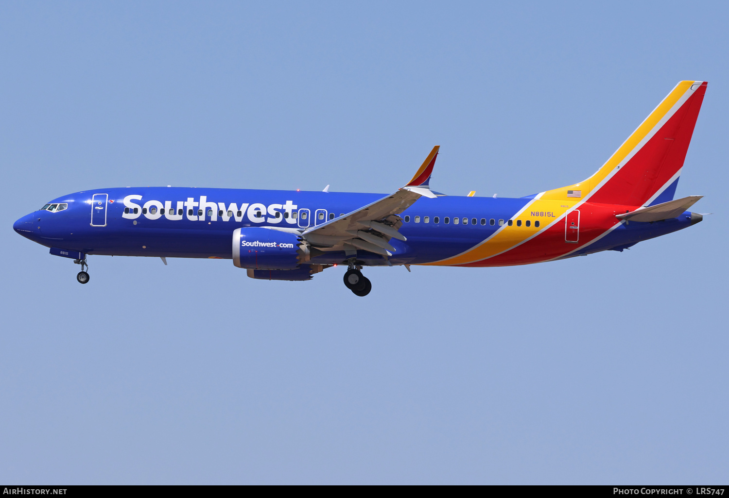 Aircraft Photo of N8815L | Boeing 737-8 Max 8 | Southwest Airlines | AirHistory.net #732359