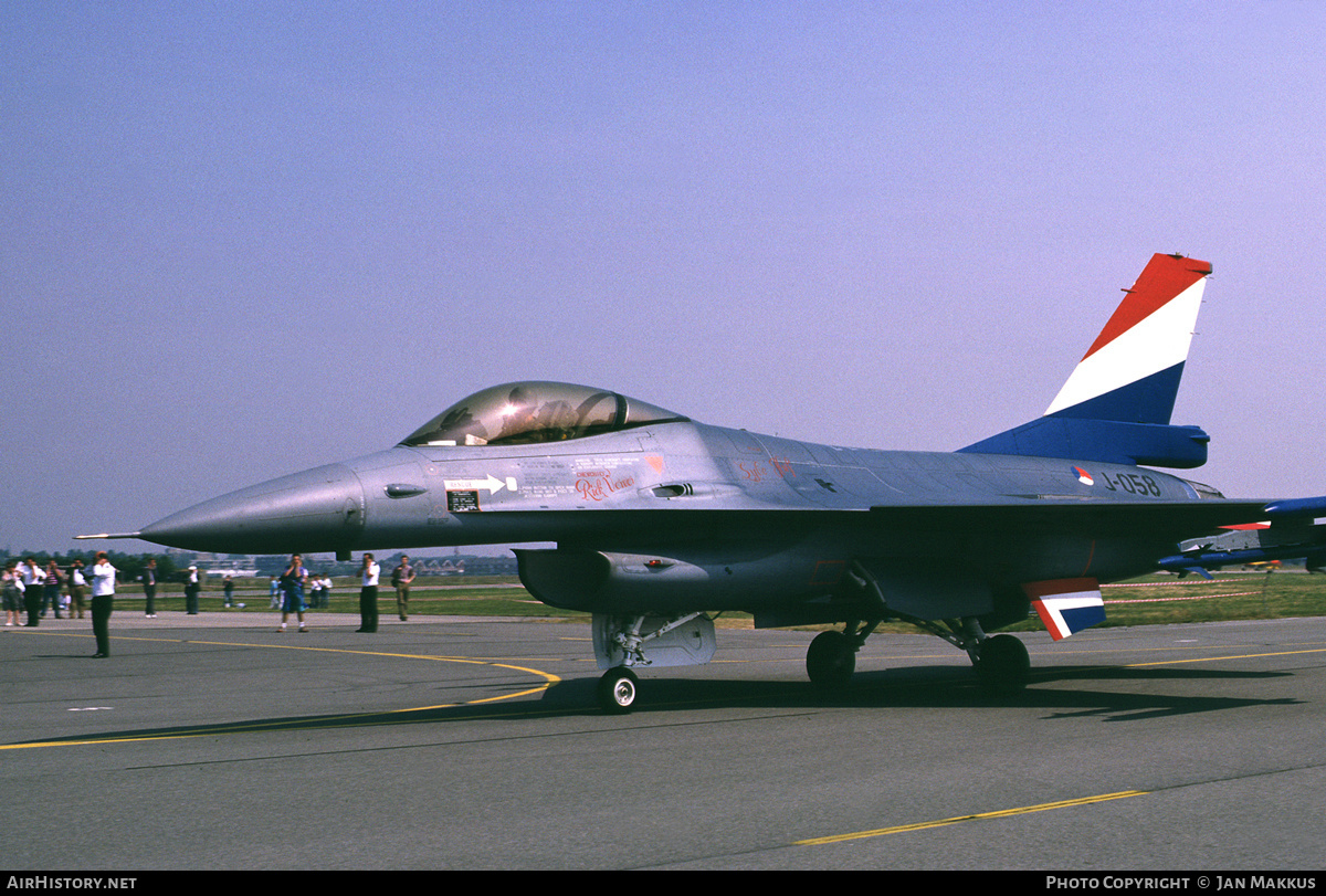 Aircraft Photo of J-058 | General Dynamics F-16A Fighting Falcon | Netherlands - Air Force | AirHistory.net #732413