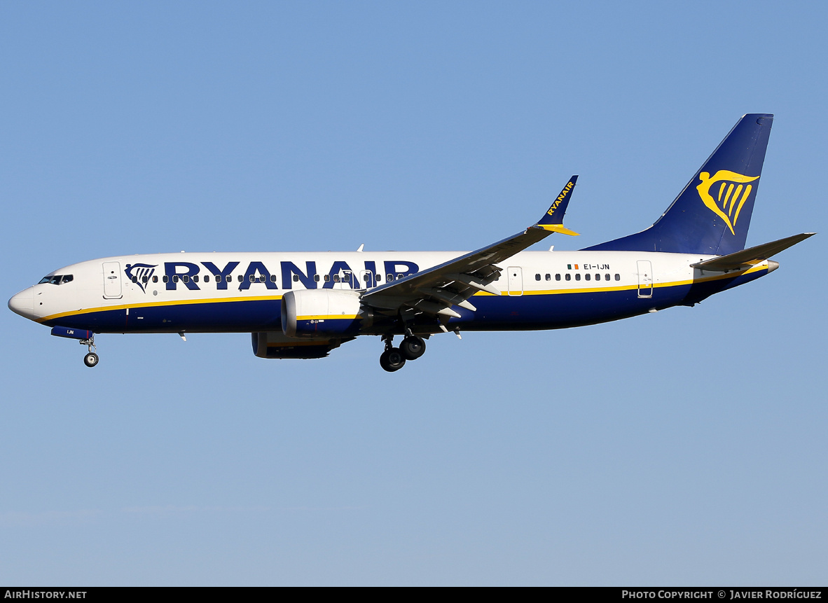 Aircraft Photo of EI-IJN | Boeing 737-8200 Max 200 | Ryanair | AirHistory.net #732543