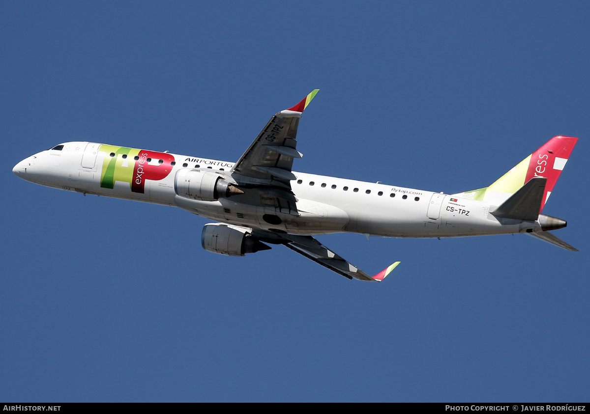 Aircraft Photo of CS-TPZ | Embraer 190AR (ERJ-190-100IGW) | TAP Air Portugal Express | AirHistory.net #732596