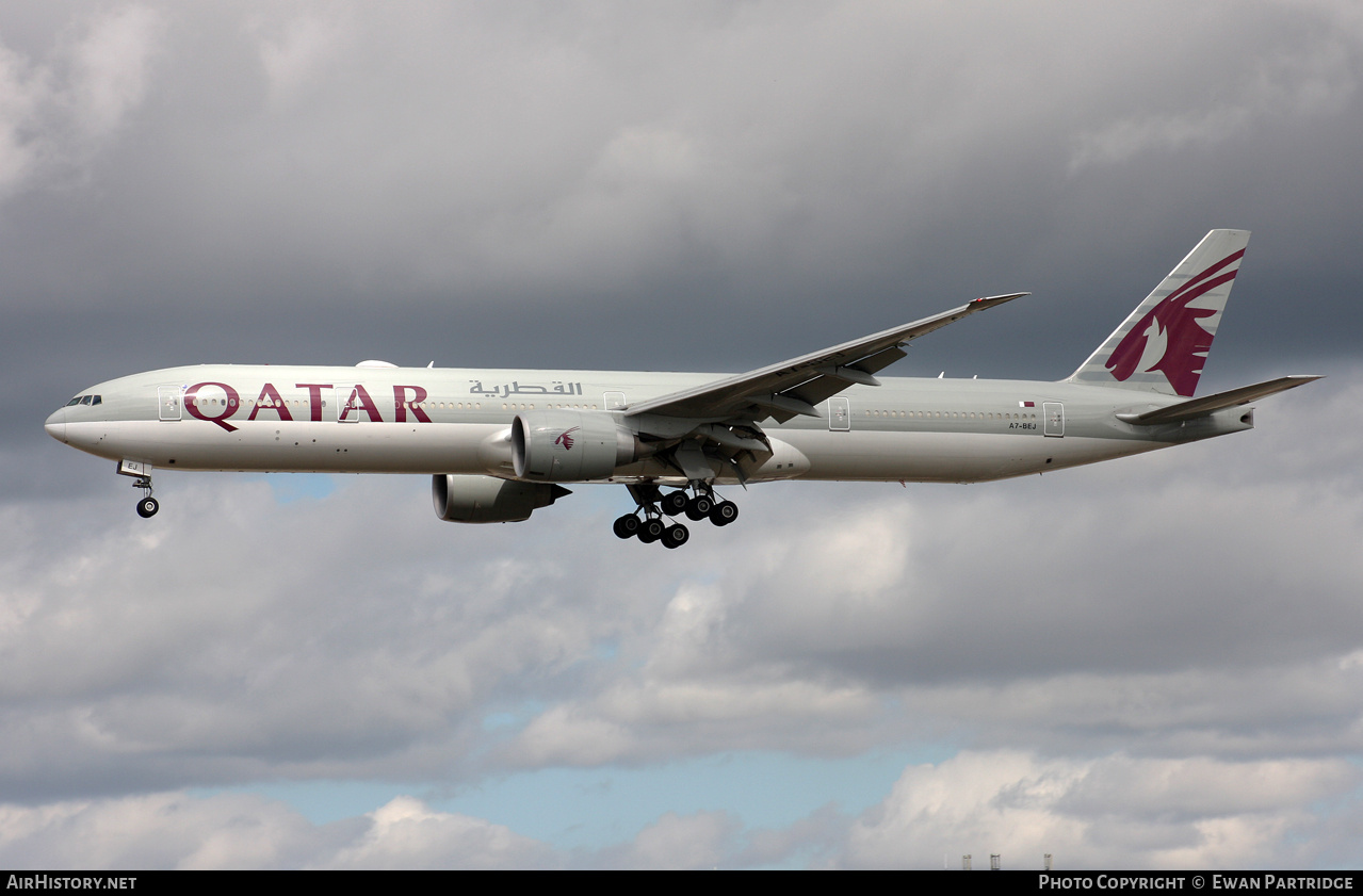 Aircraft Photo of A7-BEJ | Boeing 777-3DZ/ER | Qatar Airways | AirHistory.net #732601