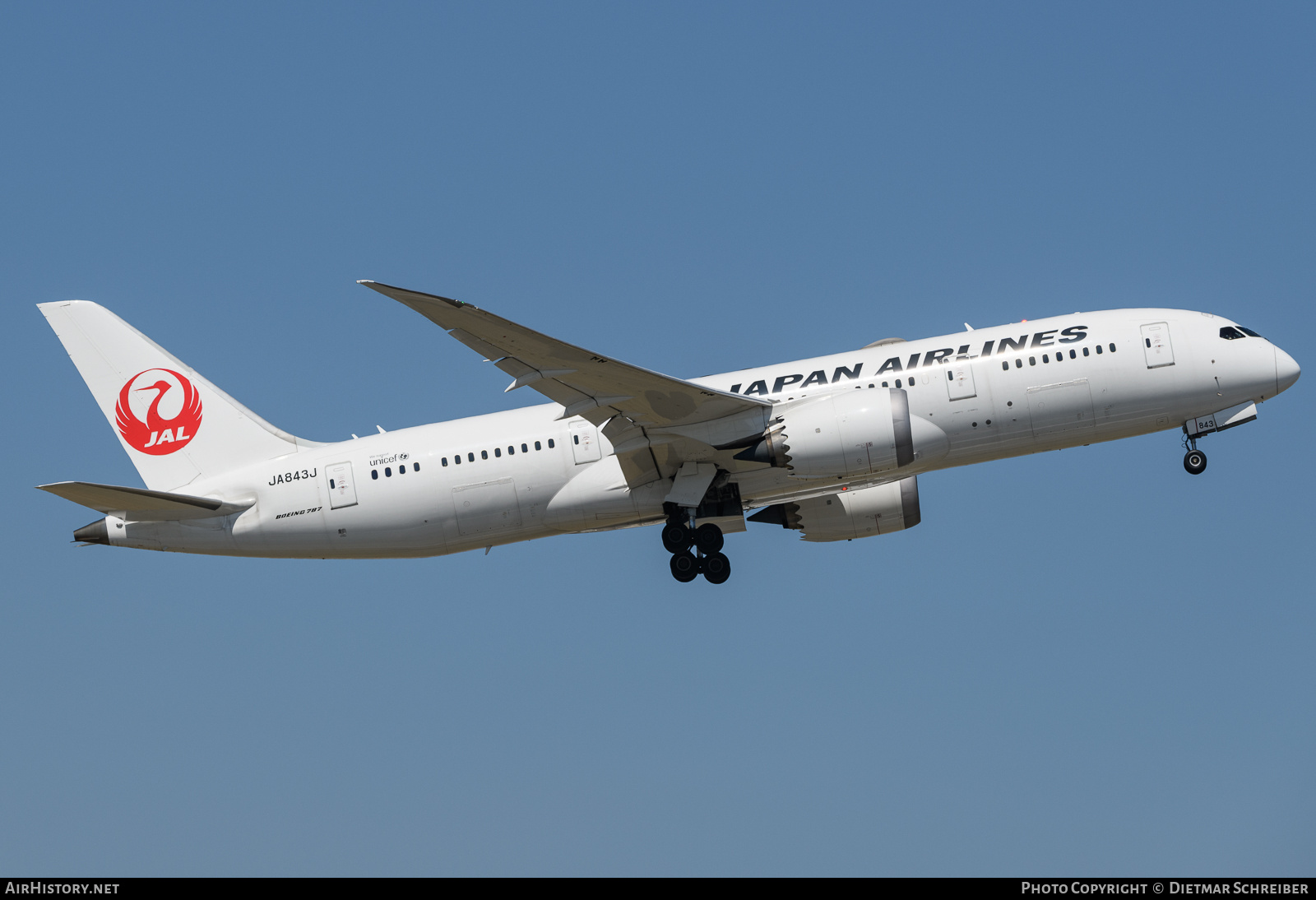 Aircraft Photo of JA843J | Boeing 787-8 Dreamliner | Japan Airlines - JAL | AirHistory.net #732611