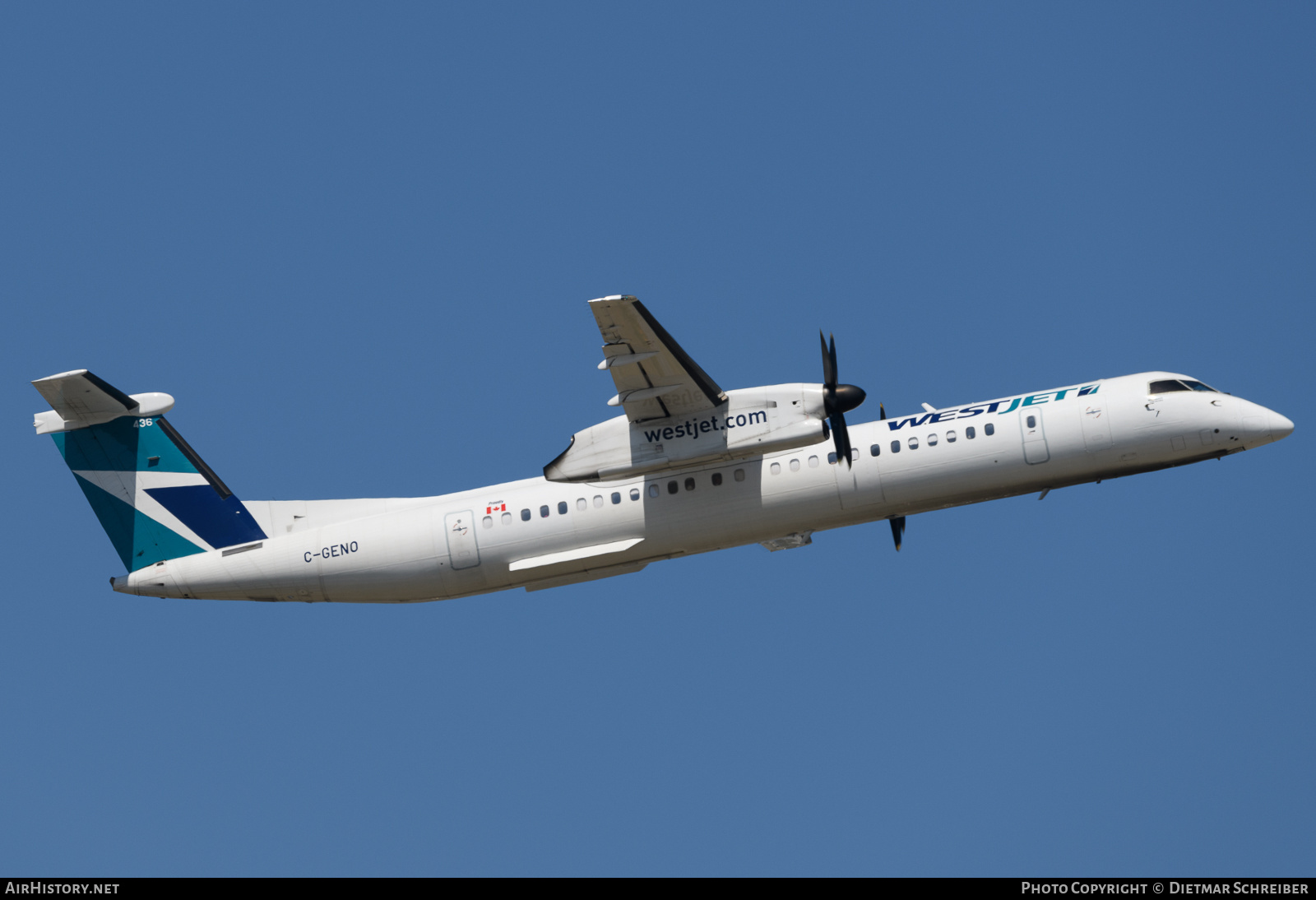 Aircraft Photo of C-GENO | Bombardier DHC-8-402 Dash 8 | WestJet | AirHistory.net #732942