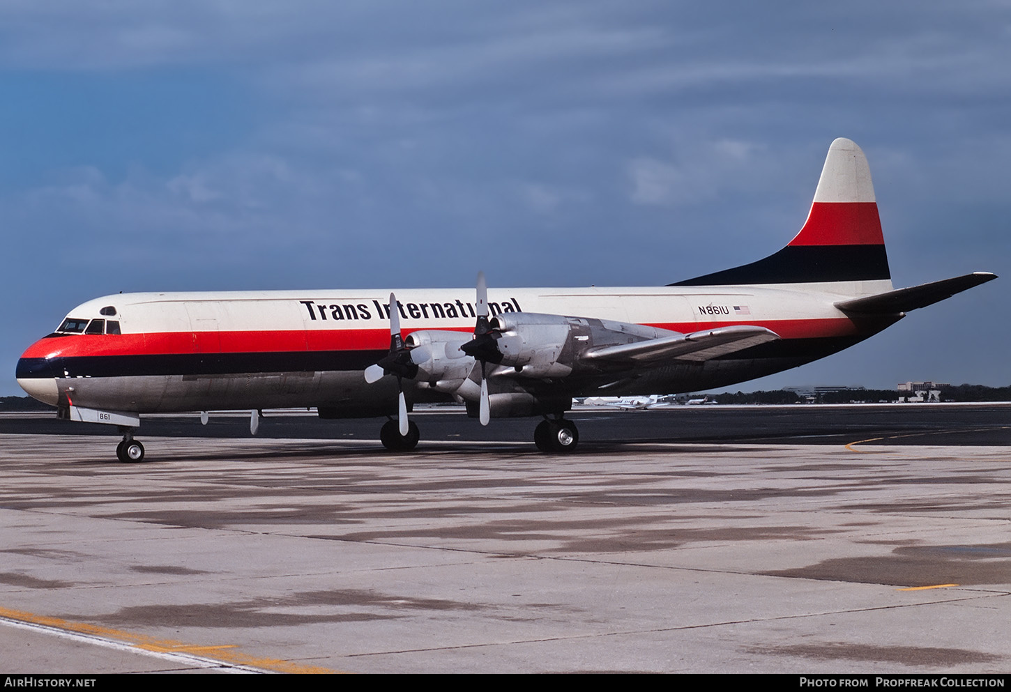 Aircraft Photo of N861U | Lockheed L-188C(F) Electra | Trans International Airlines - TIA | AirHistory.net #733097