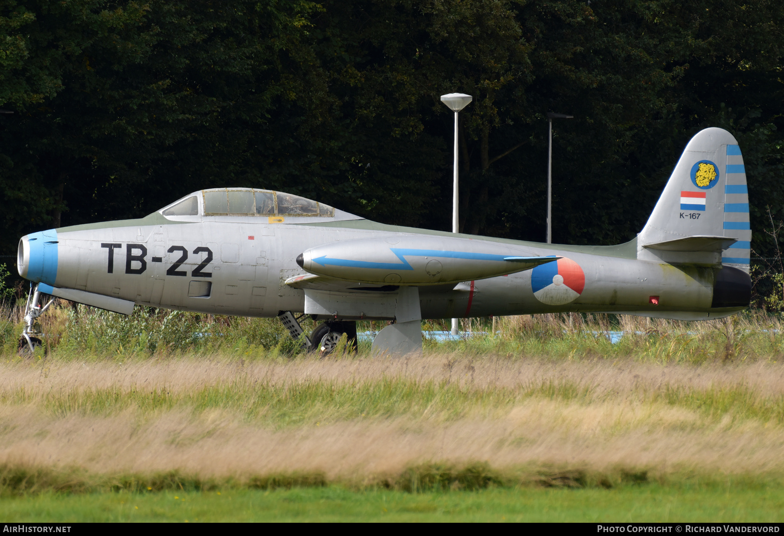 Aircraft Photo of K-167 | Republic F-84G Thunderjet | Netherlands - Air Force | AirHistory.net #733205