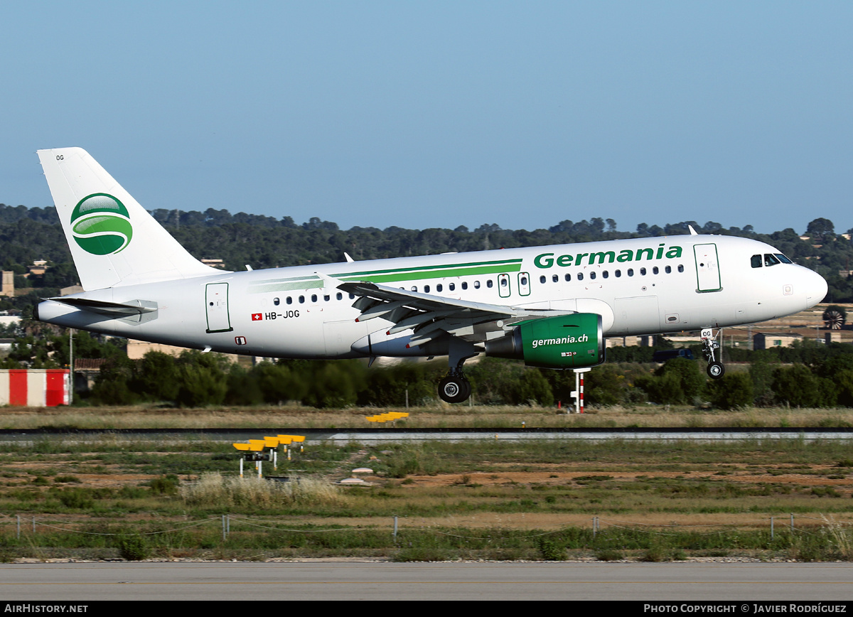 Aircraft Photo of HB-JOG | Airbus A319-112 | Germania | AirHistory.net #733335