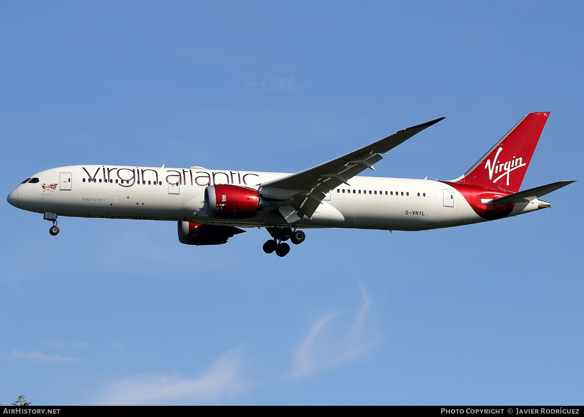 Aircraft Photo of G-VNYL | Boeing 787-9 Dreamliner | Virgin Atlantic Airways | AirHistory.net #733336
