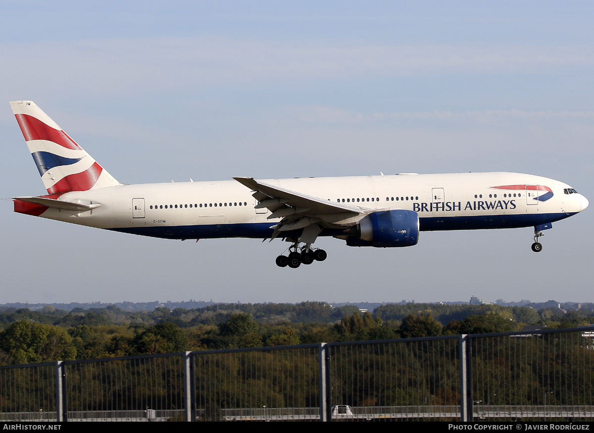 Aircraft Photo of G-VIIW | Boeing 777-236/ER | British Airways | AirHistory.net #733337
