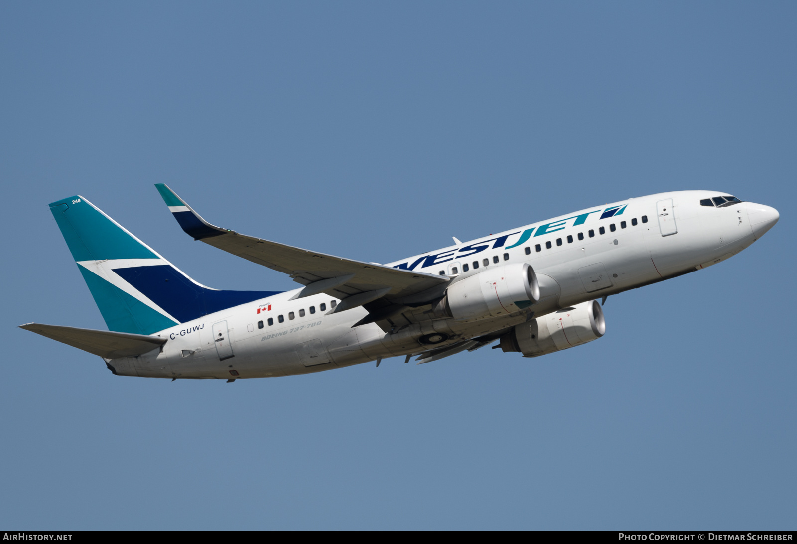 Aircraft Photo of C-GUWJ | Boeing 737-7CT | WestJet | AirHistory.net #733372