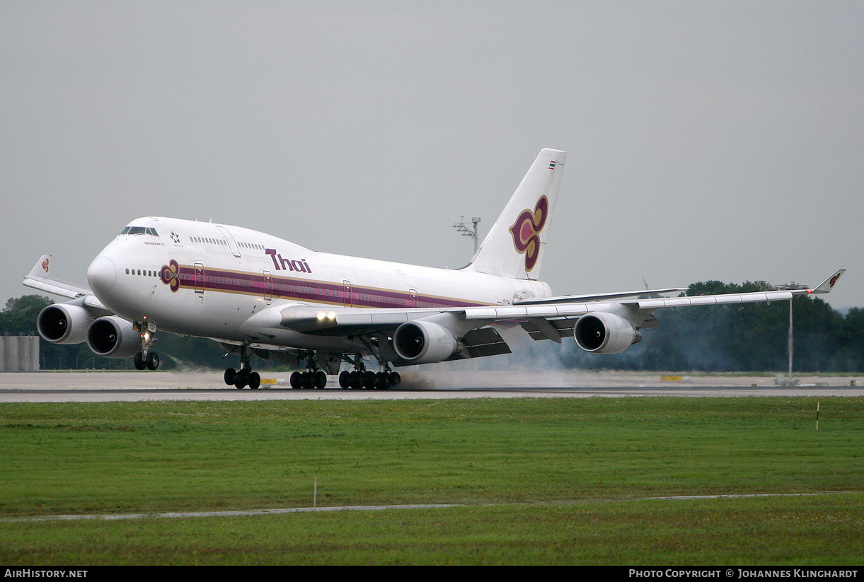 Aircraft Photo of HS-TGX | Boeing 747-4D7 | Thai Airways International | AirHistory.net #733402