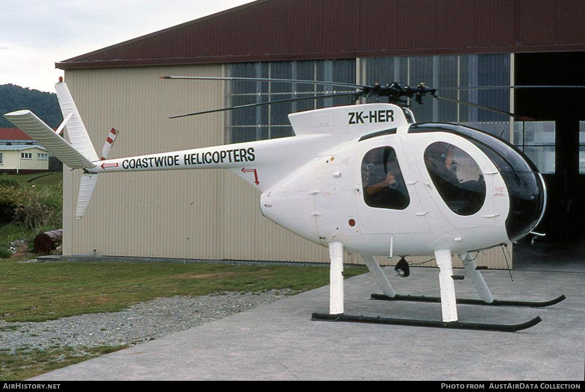 Aircraft Photo of ZK-HER | Hughes 500C (369HS) | Coastwide Helicopters | AirHistory.net #733475