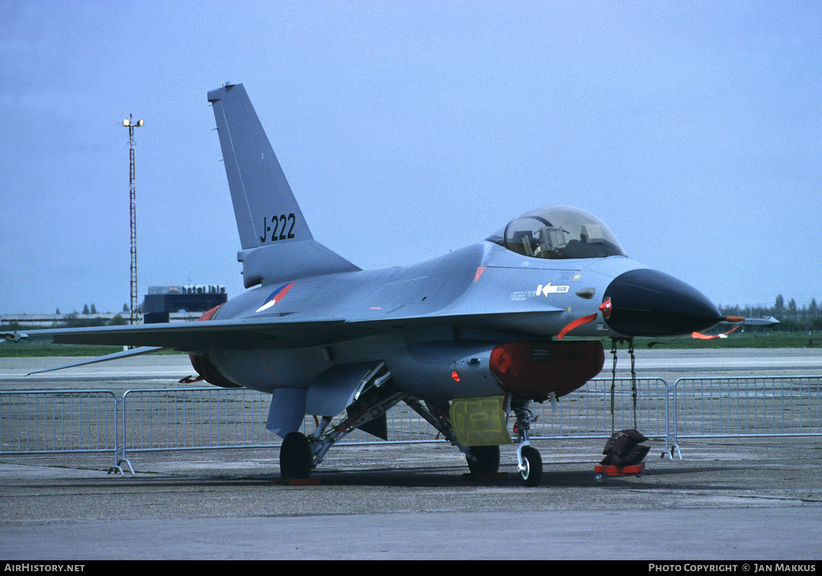 Aircraft Photo of J-222 | General Dynamics F-16A Fighting Falcon | Netherlands - Air Force | AirHistory.net #733541